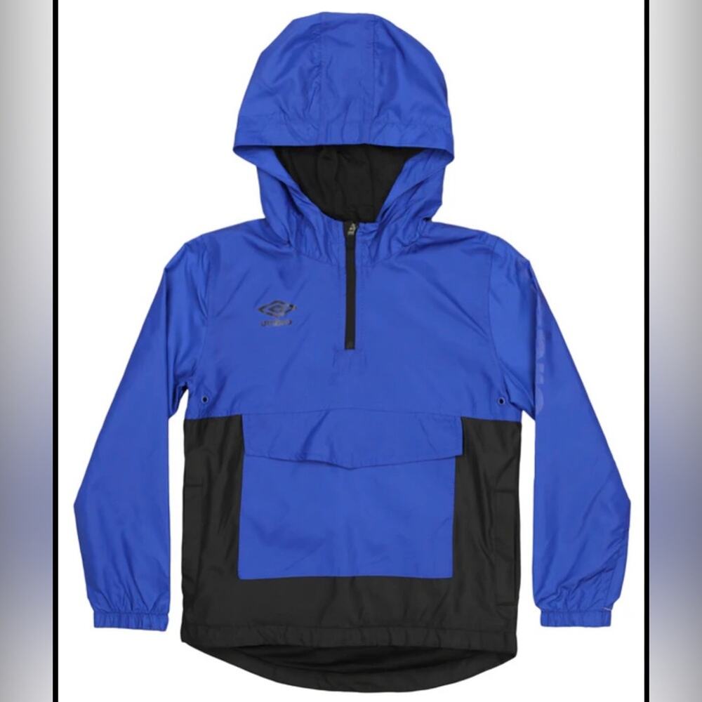 Umbro Youth Woven 1/4 Zip Pullover Performance Hooded Jacket Boy’s Size S (6/7)